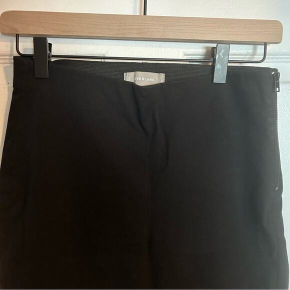 Everlane The Side-Zip Stretch Cotton Pant - Black, Work Ankle Pants, Size 2 - Picture 4 of 7